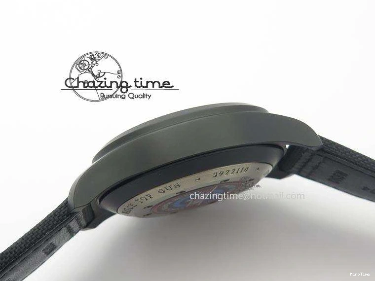 MIROTIME 0412 EasyCare Pilot Chrono IW388001 Real Ceramic ZF 1:1 Best Edition On Black Nylon Strap A 7279